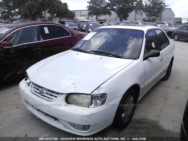 1NXBR12E11Z424953 - 2001 TOYOTA COROLLA CE/LE/S WHITE photo 2