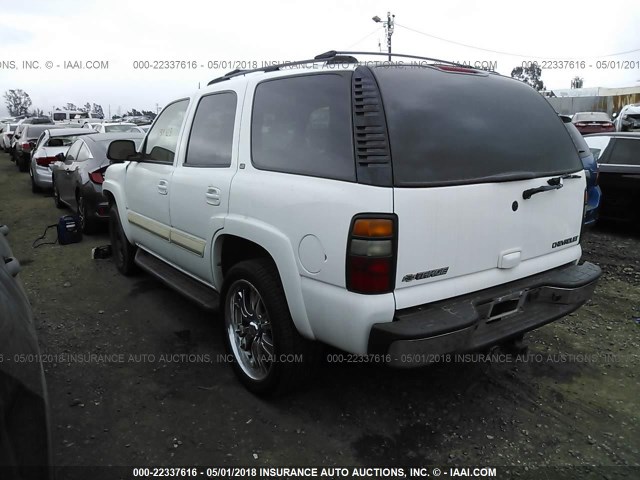 1GNEC13TX5R140804 - 2005 CHEVROLET TAHOE C1500 WHITE photo 3