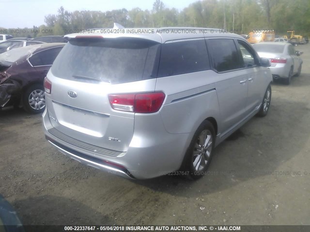 KNDME5C12G6155712 - 2016 KIA SEDONA SXL SILVER photo 4