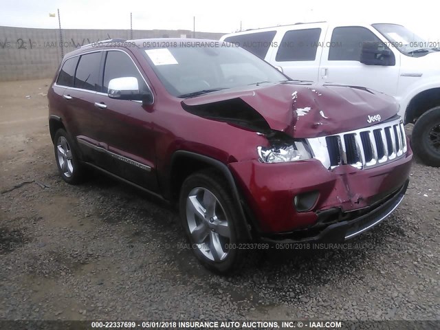 1C4RJEBG5CC263860 - 2012 JEEP GRAND CHEROKEE LIMITED RED photo 1