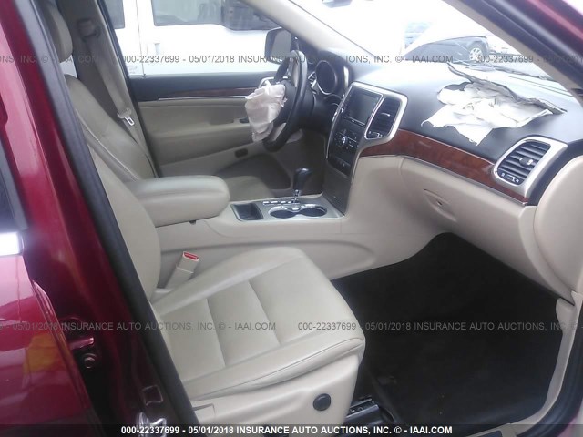 1C4RJEBG5CC263860 - 2012 JEEP GRAND CHEROKEE LIMITED RED photo 5