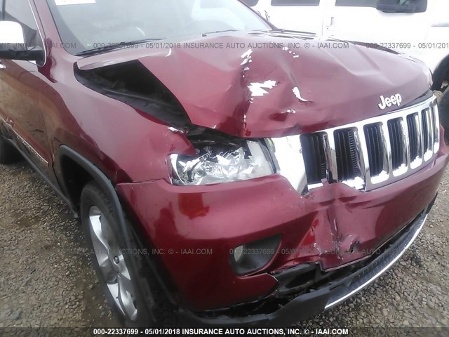 1C4RJEBG5CC263860 - 2012 JEEP GRAND CHEROKEE LIMITED RED photo 6