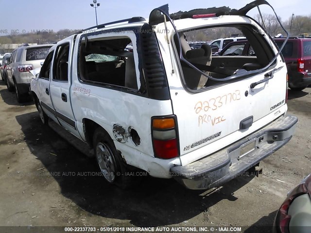 3GNFK16ZX4G177485 - 2004 CHEVROLET SUBURBAN K1500 WHITE photo 3