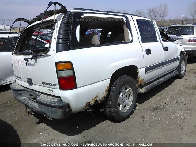 3GNFK16ZX4G177485 - 2004 CHEVROLET SUBURBAN K1500 WHITE photo 4