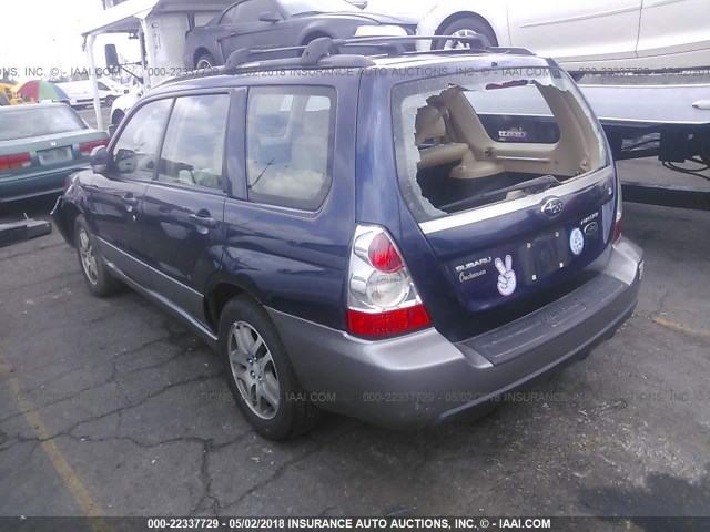 JF1SG67676H755518 - 2006 SUBARU FORESTER 2.5X LL BEAN BLUE photo 3