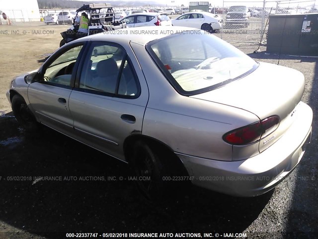 1G1JC524617281831 - 2001 CHEVROLET CAVALIER CNG TAN photo 3