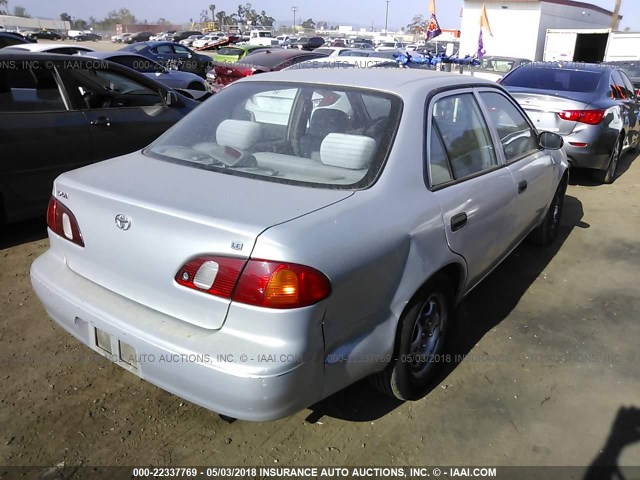 1NXBR12E6YZ329556 - 2000 TOYOTA COROLLA VE/CE/LE SILVER photo 4