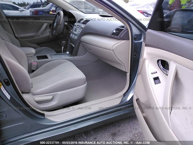 4T1BE46K67U582307 - 2007 TOYOTA CAMRY NEW GENERAT CE/LE/XLE/SE GREEN photo 5