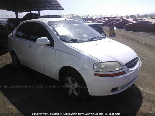 KL1TD56686B640181 - 2006 CHEVROLET AVEO LS WHITE photo 1