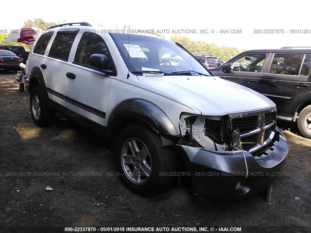 1D8HB48PX7F585412 - 2007 DODGE DURANGO SLT WHITE photo 1