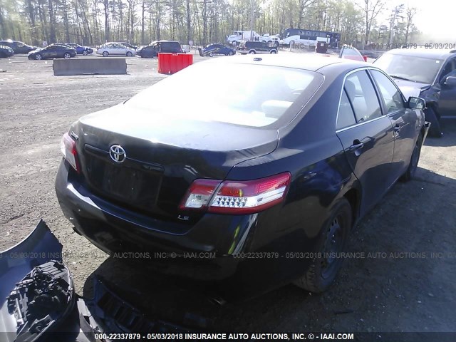 4T1BK3EK5AU115598 - 2010 TOYOTA CAMRY SE/LE/XLE BLACK photo 4