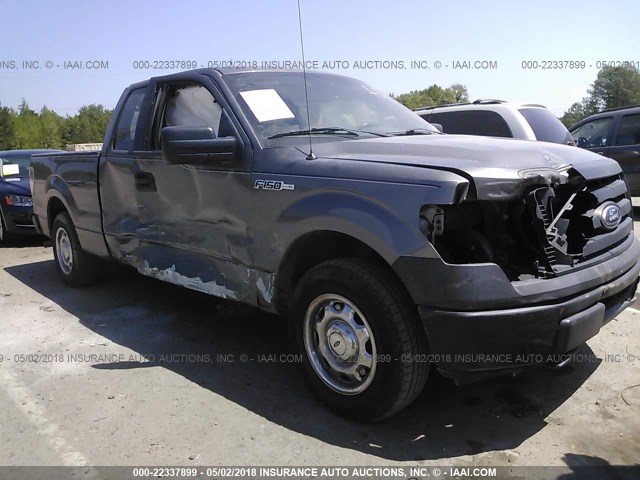 1FTEX1CW9AFA82557 - 2010 FORD F150 SUPER CAB GRAY photo 1