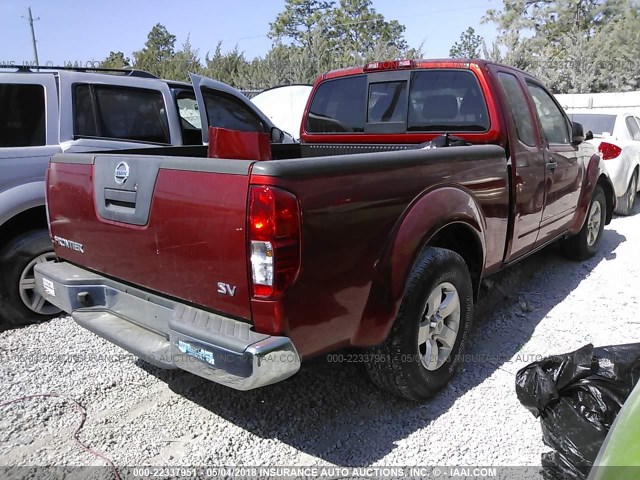 1N6BD0CT2CC466046 - 2012 NISSAN FRONTIER S/SV RED photo 4