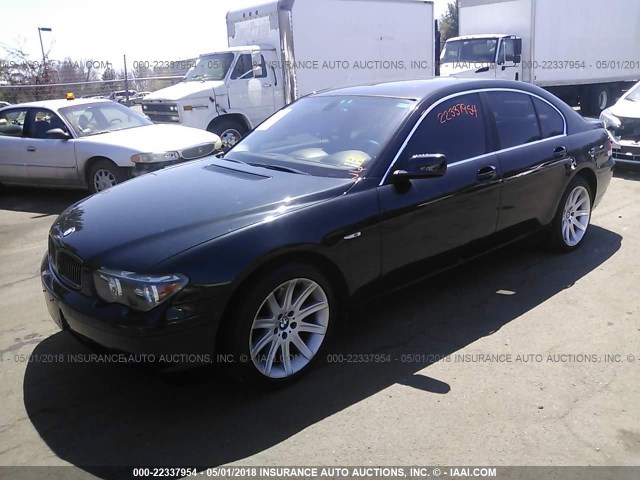 WBAGL63462DP55993 - 2002 BMW 745 I BLACK photo 2