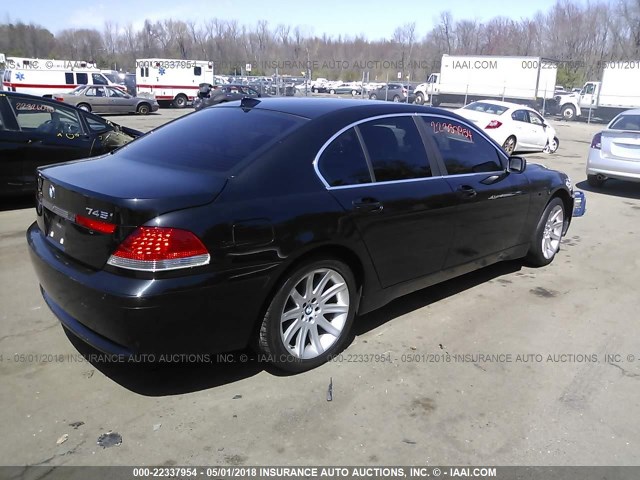 WBAGL63462DP55993 - 2002 BMW 745 I BLACK photo 4