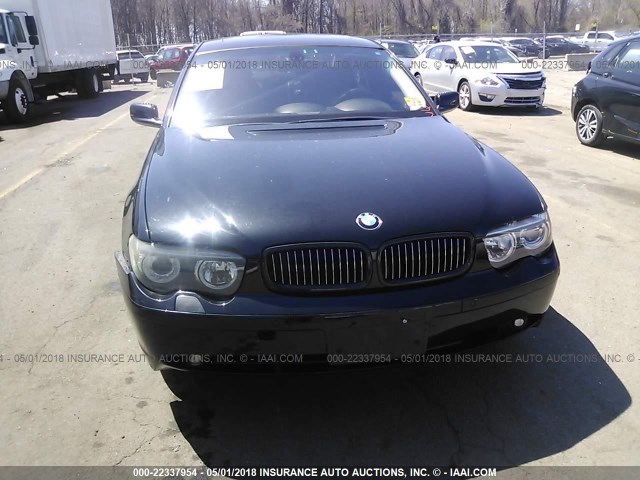 WBAGL63462DP55993 - 2002 BMW 745 I BLACK photo 6