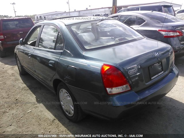 KMHDN45D23U645165 - 2003 HYUNDAI ELANTRA GLS/GT BLUE photo 3