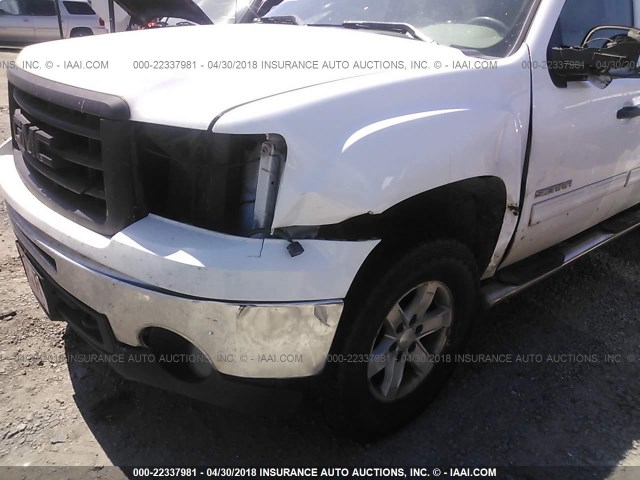 3GTRKVE36AG227594 - 2010 GMC SIERRA K1500 SLE WHITE photo 6