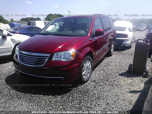 2C4RC1BG5DR565015 - 2013 CHRYSLER TOWN & COUNTRY TOURING RED photo 2