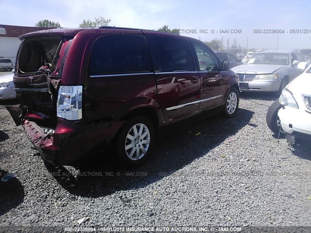 2C4RC1BG5DR565015 - 2013 CHRYSLER TOWN & COUNTRY TOURING RED photo 4