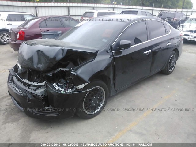 3N1AB7AP3FY321230 - 2015 NISSAN SENTRA S/SV/SR/SL BLACK photo 2