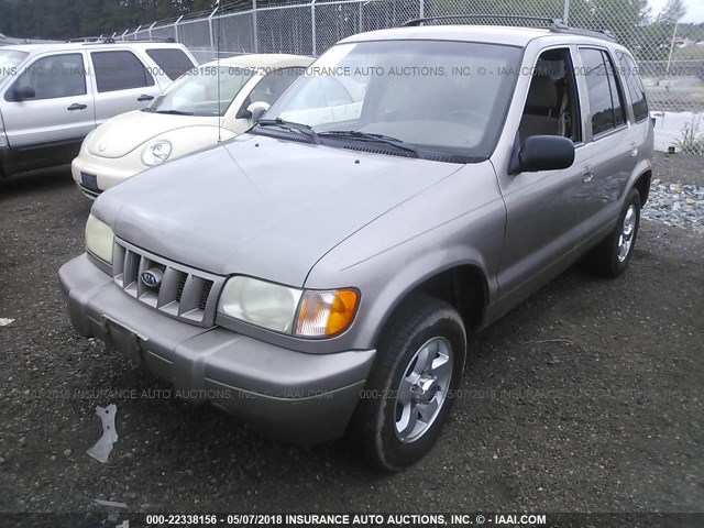 KNDJB723925109688 - 2002 KIA SPORTAGE TAN photo 2