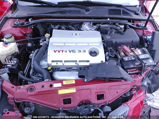 4T1FA38P96U102467 - 2006 TOYOTA CAMRY SOLARA SE/SLE RED photo 10