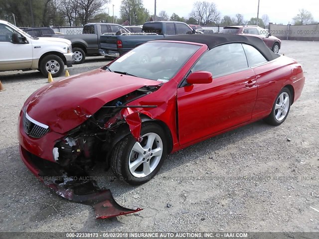 4T1FA38P96U102467 - 2006 TOYOTA CAMRY SOLARA SE/SLE წითელი ფოტო 2