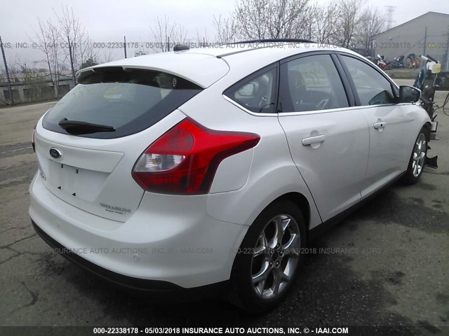 1FADP3N28EL205814 - 2014 FORD FOCUS TITANIUM WHITE photo 4