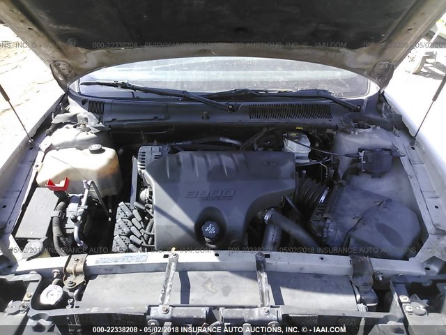 1G4HP52K434146789 - 2003 BUICK LESABRE CUSTOM SILVER photo 10