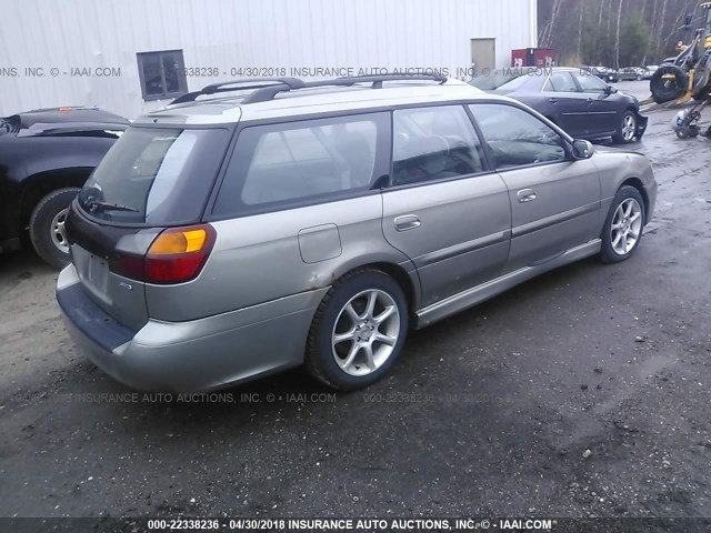 4S3BH6453Y7302069 - 2000 SUBARU LEGACY GT GREEN photo 4