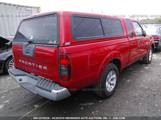 1N6DD26SX1C357855 - 2001 NISSAN FRONTIER KING CAB XE RED photo 4