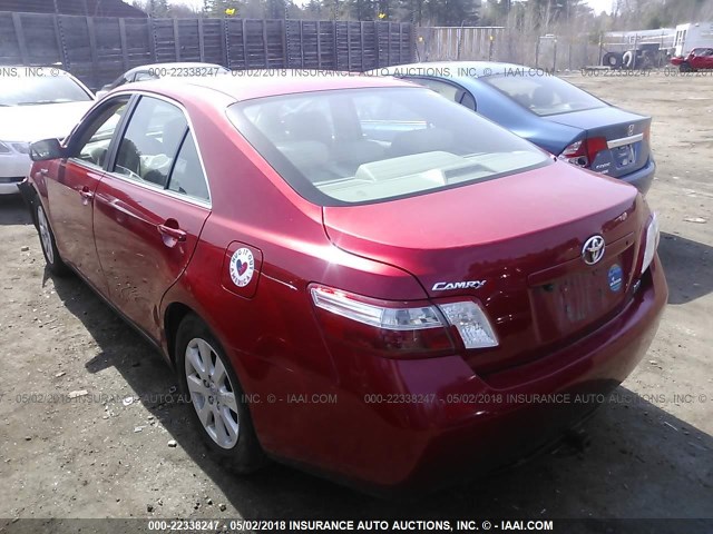 4T1BB46K79U087755 - 2009 TOYOTA CAMRY HYBRID RED photo 3