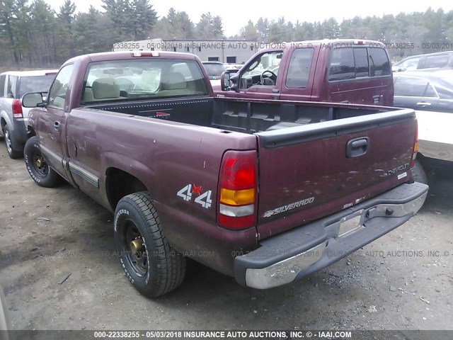 1GCEK14V92Z278633 - 2002 CHEVROLET SILVERADO K1500 MAROON photo 3