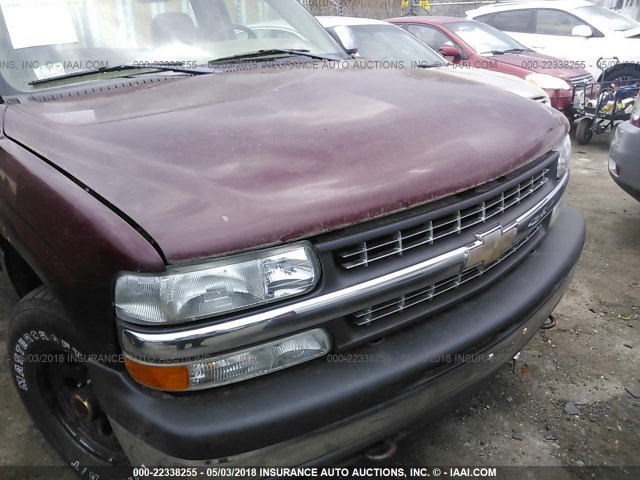 1GCEK14V92Z278633 - 2002 CHEVROLET SILVERADO K1500 MAROON photo 6