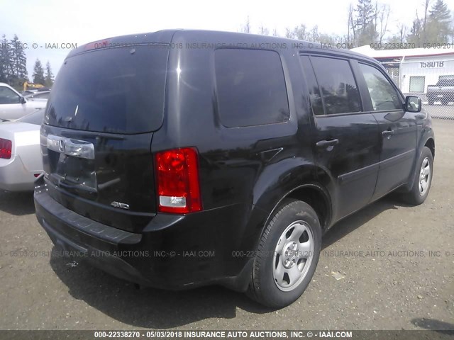 5FNYF4H23FB062226 - 2015 HONDA PILOT LX BLACK photo 4