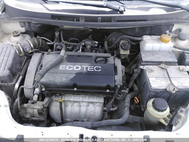 KL1TD5DE2AB101476 - 2010 CHEVROLET AVEO LS/LT 白色 照片 10