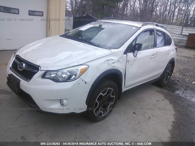 JF2GPACC6F8251770 - 2015 SUBARU XV CROSSTREK 2.0 PREMIUM WHITE photo 2