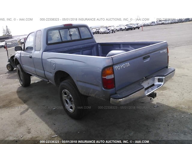 4TAWM72N7WZ153670 - 1998 TOYOTA TACOMA XTRACAB GRAY photo 3