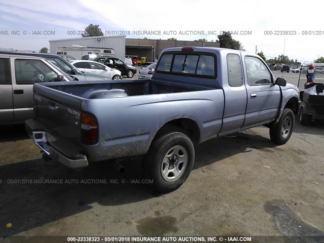 4TAWM72N7WZ153670 - 1998 TOYOTA TACOMA XTRACAB GRAY photo 4