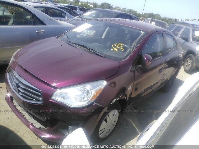 ML32F3FJ9JHF06718 - 2018 MITSUBISHI MIRAGE G4 ES Tünd qırmızı foto 2