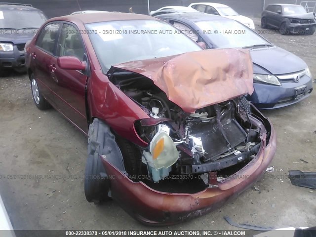 1NXBR32E45Z441005 - 2005 TOYOTA COROLLA CE/LE/S RED photo 1