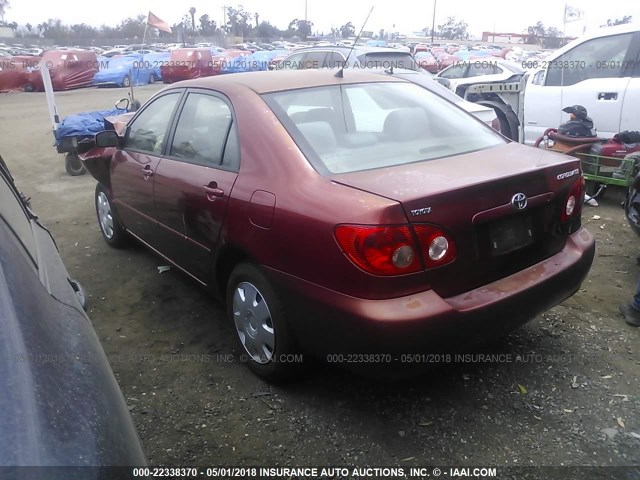 1NXBR32E45Z441005 - 2005 TOYOTA COROLLA CE/LE/S RED photo 3