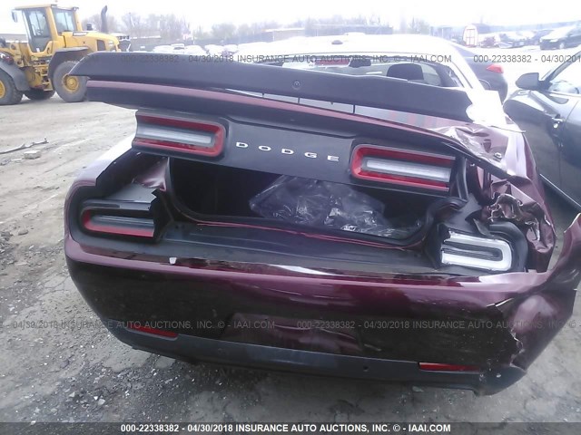 2C3CDZBTXHH633694 - 2017 DODGE CHALLENGER R/T RED photo 6