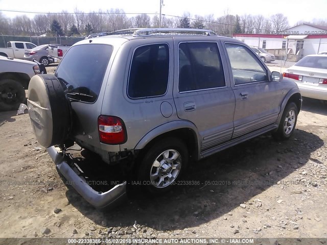 KNDJA723515694707 - 2001 KIA SPORTAGE GRAY photo 4