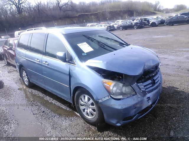 5FNRL3H69AB086128 - 2010 HONDA ODYSSEY EXL Light Blue photo 1