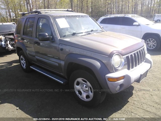 1J4GL48K32W207396 - 2002 JEEP LIBERTY SPORT Champagne photo 1