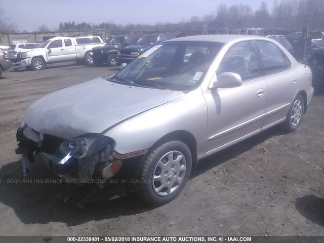 KMHJF35F1YU000056 - 2000 HYUNDAI ELANTRA GLS SILVER photo 2