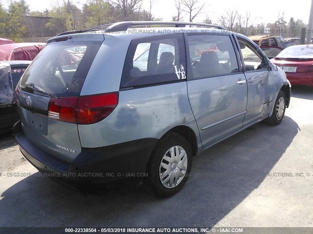 5TDZA23C75S287492 - 2005 TOYOTA SIENNA CE/LE BLUE photo 4