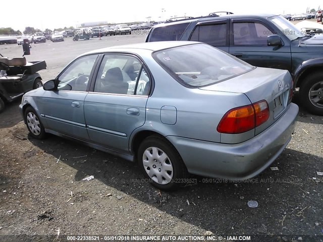 2HGEJ6616YH518421 - 2000 HONDA CIVIC SE BLUE photo 3